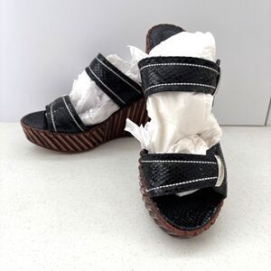 Dezario Womens Platform Wedge Sandals US 6.5 Cottage Coquette Indie Festival